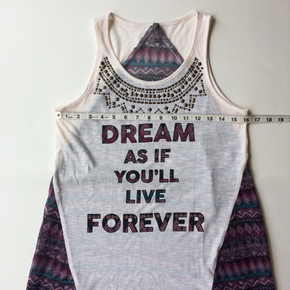 Boho Tunic Tank Top Inspirational Quote Vanity | M - Picture 4 of 8